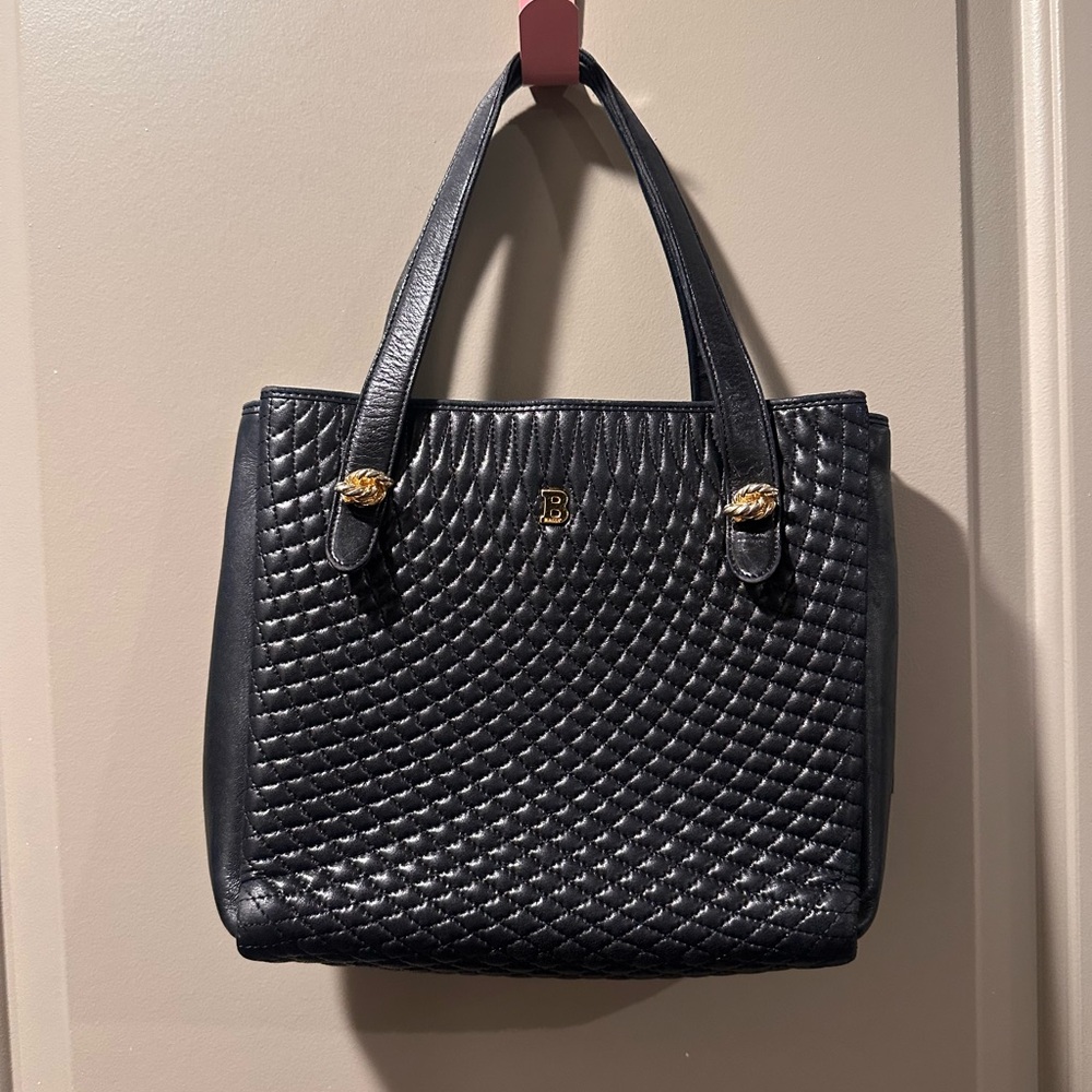 Bally Elegant Black Quilted Hand Bag